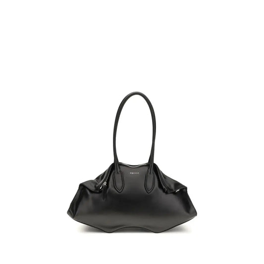 Alexander McQueen Black Calf Leather Bos Taurus Shoulder Bag Alexander McQueen