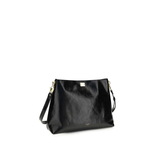 Dolce & Gabbana Black Calf Leather Bos Taurus Shoulder Bag Dolce & Gabbana