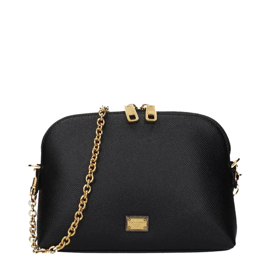 Dolce & Gabbana Black Leather Shoulder Bag Dolce & Gabbana Xosier