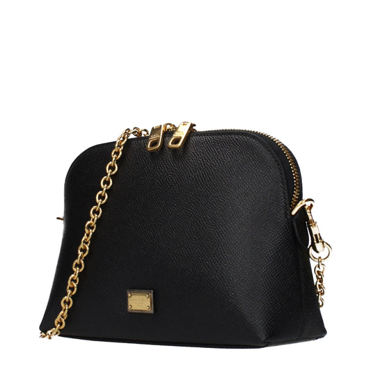 Dolce & Gabbana Black Leather Shoulder Bag Dolce & Gabbana Xosier