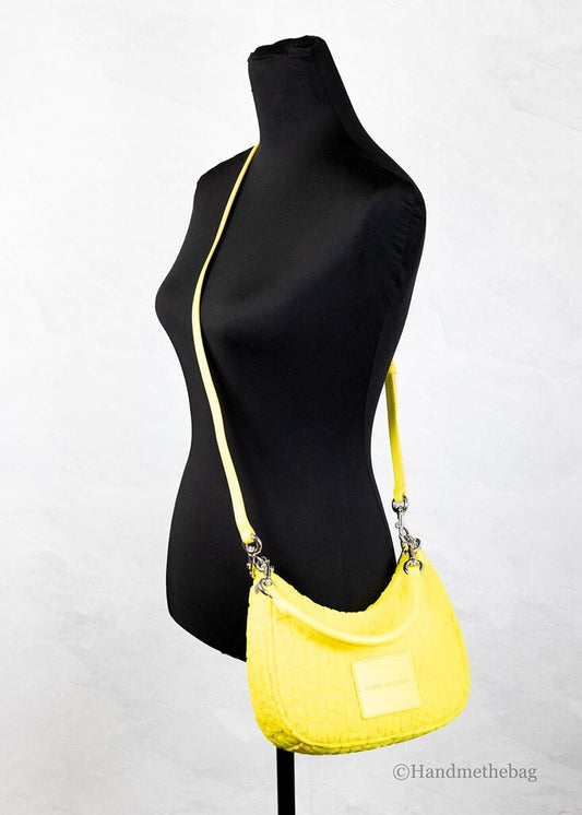 Sac à bandoulière Hobo Marc Jacobs Monogram en tissu éponge Golden Kiwi