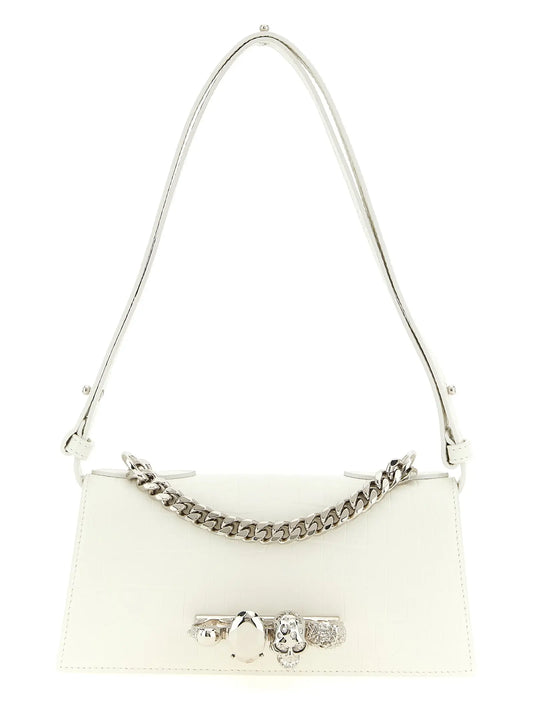 Alexander McQueen White Calfskin Shoulder Bag Alexander McQueen