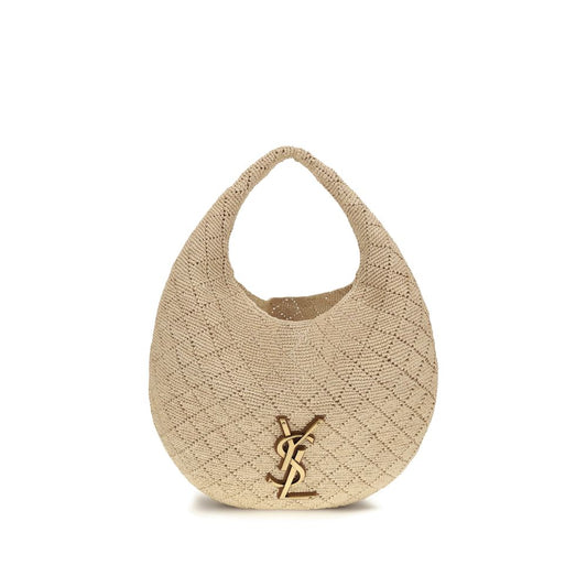 Saint Laurent Beige Raffia Shoulder Bag Saint Laurent Xosier