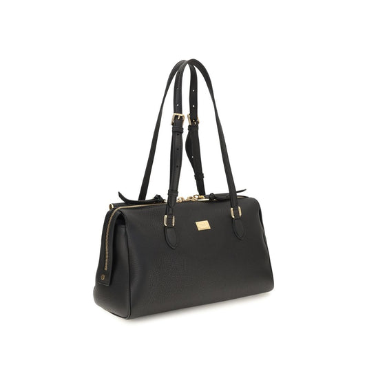Dolce & Gabbana Black Calf Leather Bos Taurus Shoulder Bag Dolce & Gabbana Xosier