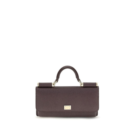 Dolce & Gabbana Brown Calf Leather Bos Taurus Shoulder Bag Dolce & Gabbana Xosier