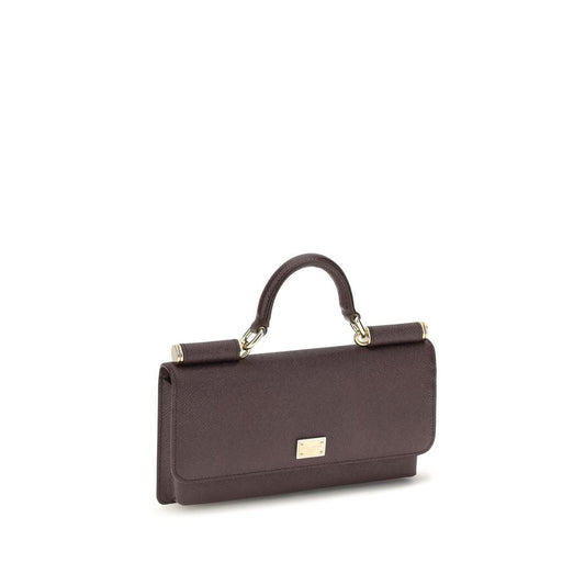 Dolce & Gabbana Brown Calf Leather Bos Taurus Shoulder Bag Dolce & Gabbana Xosier