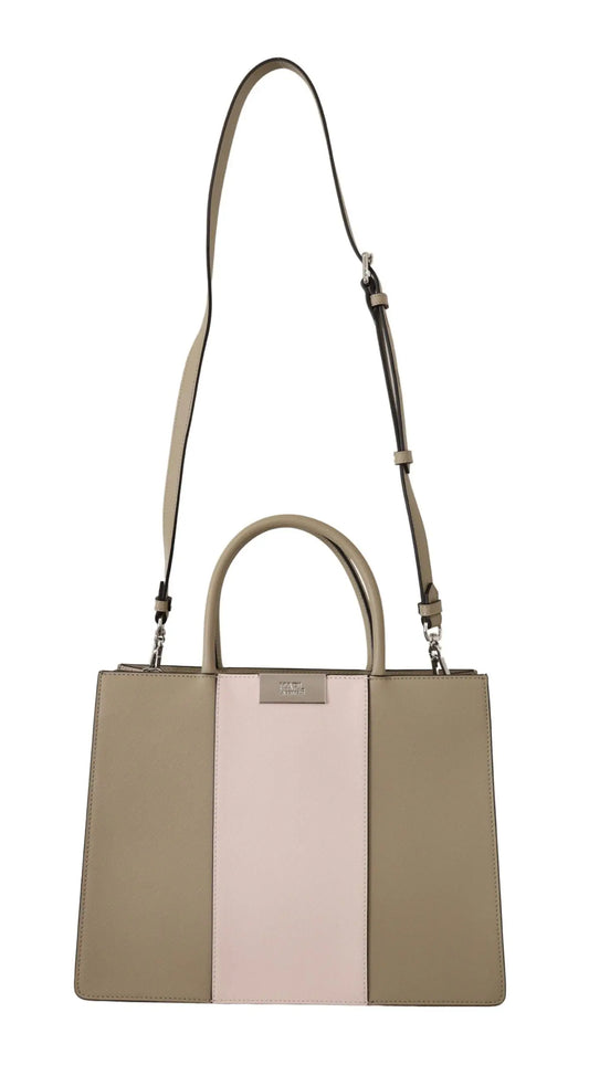 Karl Lagerfeld Sage Green Polyurethane Tote Shoulder Bag Karl Lagerfeld