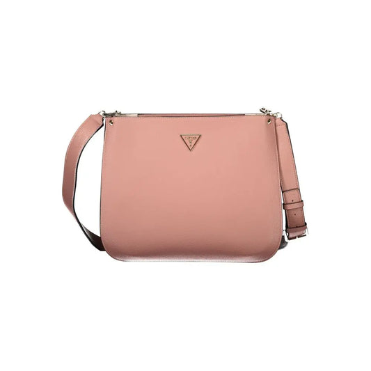 Guess Jeans Rosa Poliuretano Women Handbag Guess Jeans