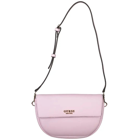 Guess Jeans Rosa Poliuretano Women Handbag Guess Jeans