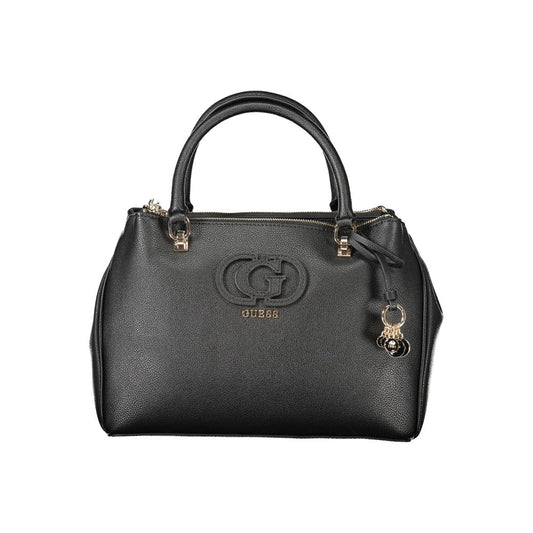 Guess Jeans Handtasche aus schwarzem Polyurethan für Damen