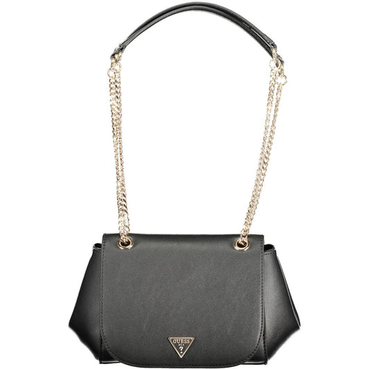 Guess Jeans Nero Polyurethan Damenhandtasche