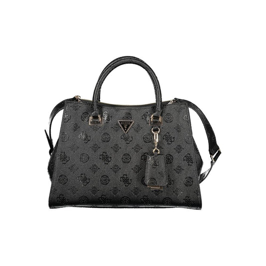 Guess Damen Handtasche aus schwarzem Polyurethan