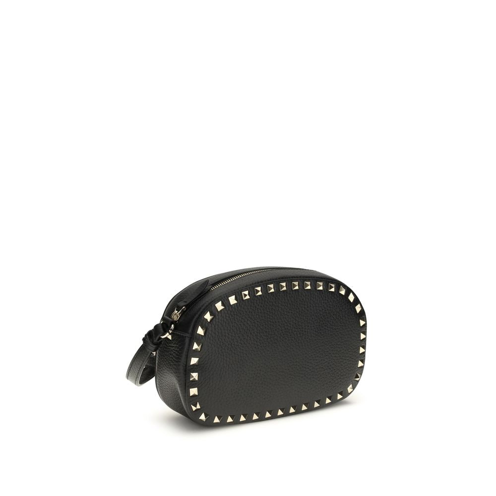 Valentino Garavani Black Calf Leather Bos Taurus Shoulder Bag Valentino Garavani Xosier