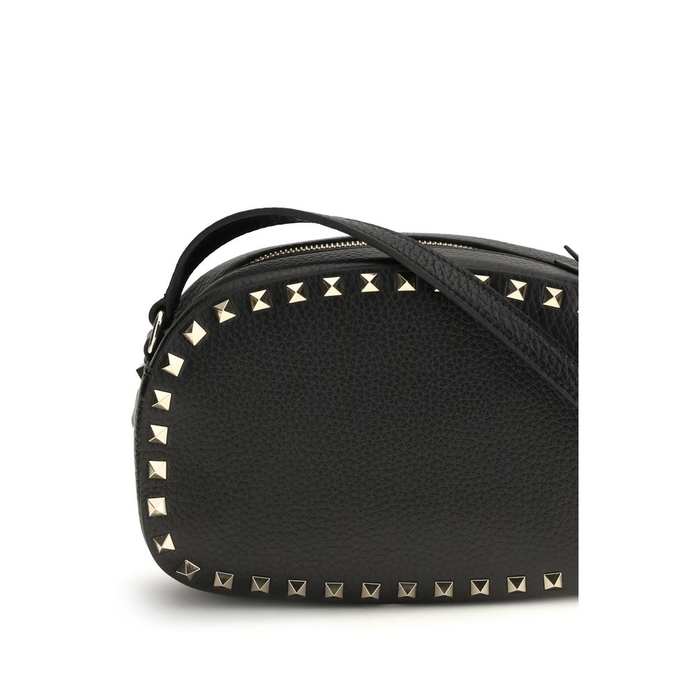 Valentino Garavani Black Calf Leather Bos Taurus Shoulder Bag Valentino Garavani Xosier