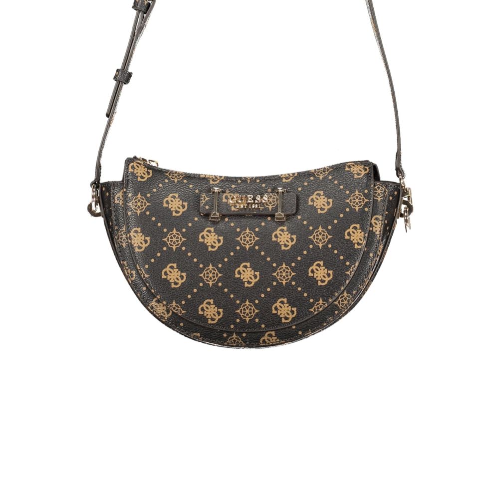 Guess Jeans Braune Polyurethan Damenhandtasche