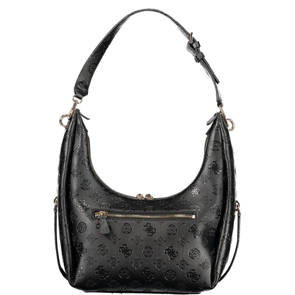 Guess Jeans Handtasche aus schwarzem Polyurethan für Damen