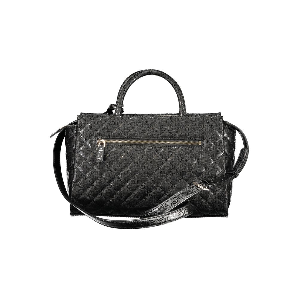 Guess Jeans Handtasche aus schwarzem Polyurethan für Damen