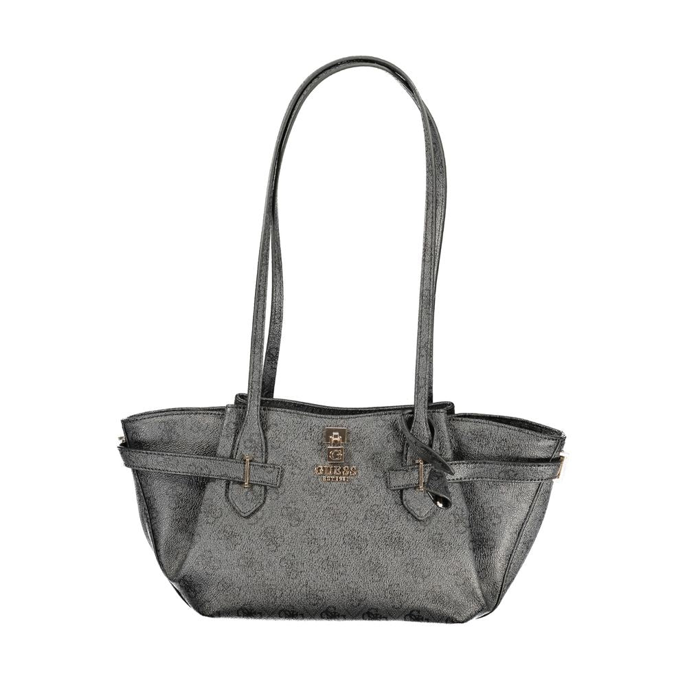 Guess Jeans Handtasche aus schwarzem Polyurethan für Damen