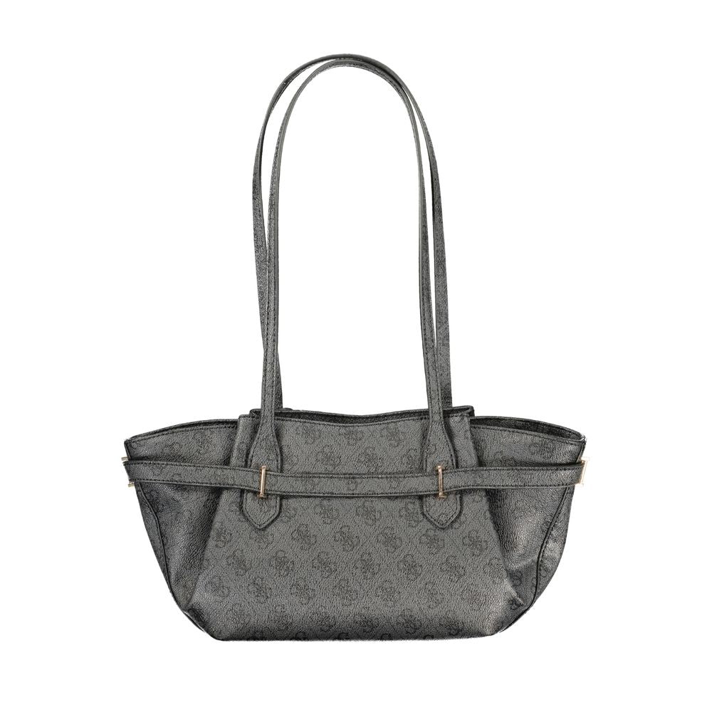 Guess Jeans Handtasche aus schwarzem Polyurethan für Damen