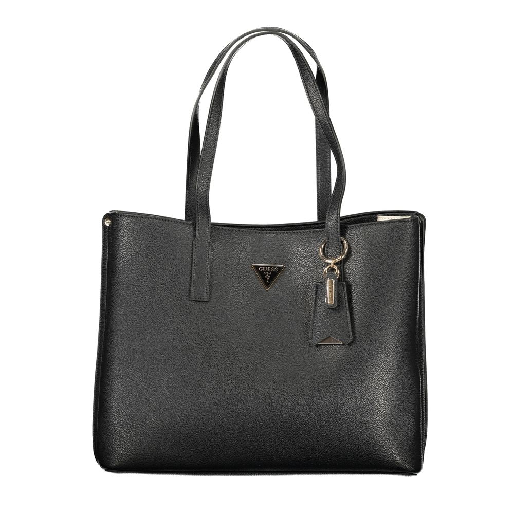 Guess Jeans Handtasche aus schwarzem Polyurethan für Damen