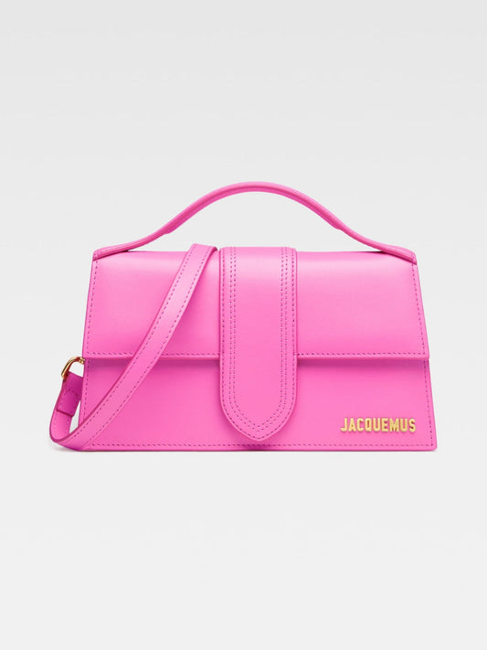 Jacquemus Neon Pink Leather Le Grand Bambino Handbag Jacquemus Xosier