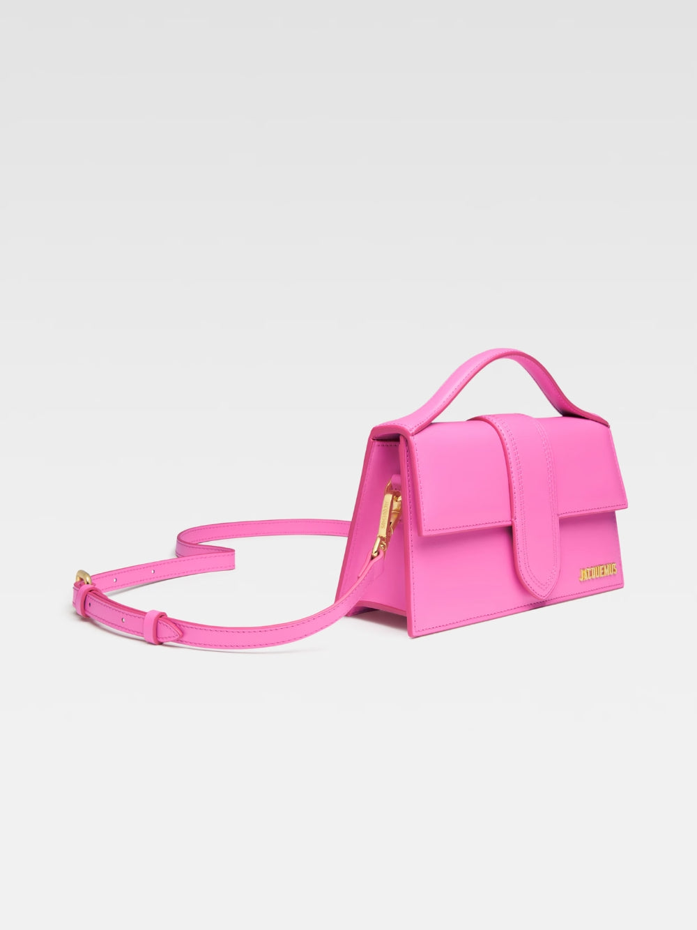 Jacquemus Neon Pink Leather Le Grand Bambino Handbag Jacquemus Xosier