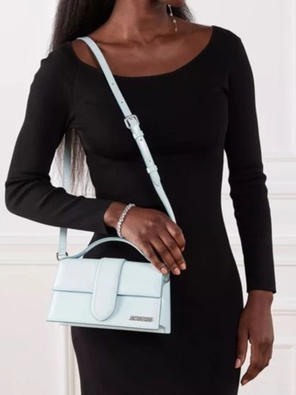 Jacquemus Pale blue Leather Le Grand Bambino Handbag Jacquemus Xosier