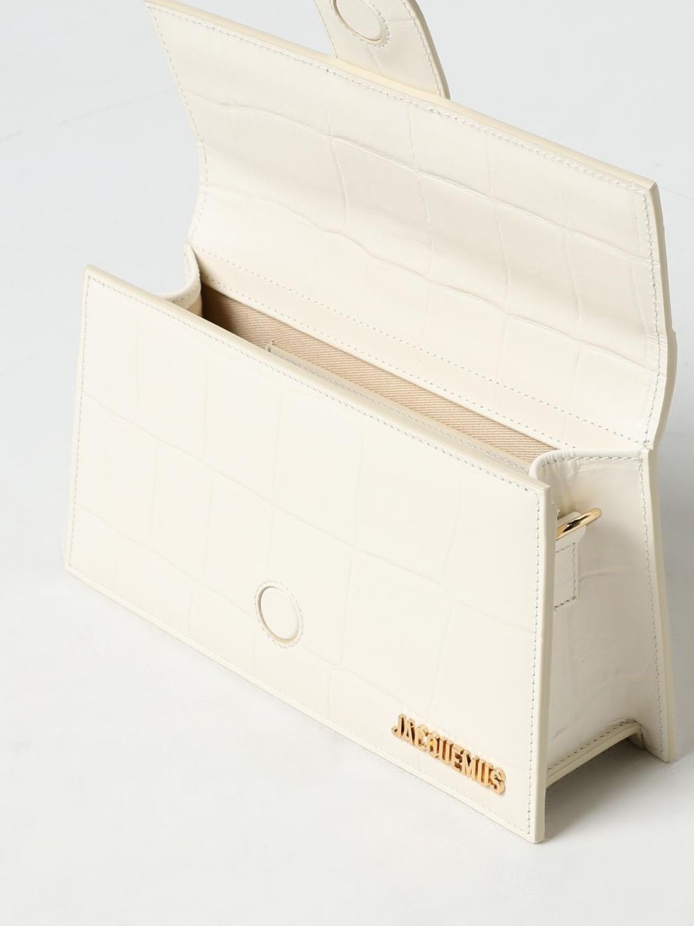 Jacquemus Ivory Cocco Le Grand Bambino Handbag Jacquemus Xosier