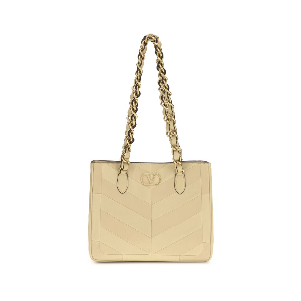 Valentino Garavani Gold Napa Leather / Calf Bos Taurus Shoulder Bag Valentino Garavani Xosier