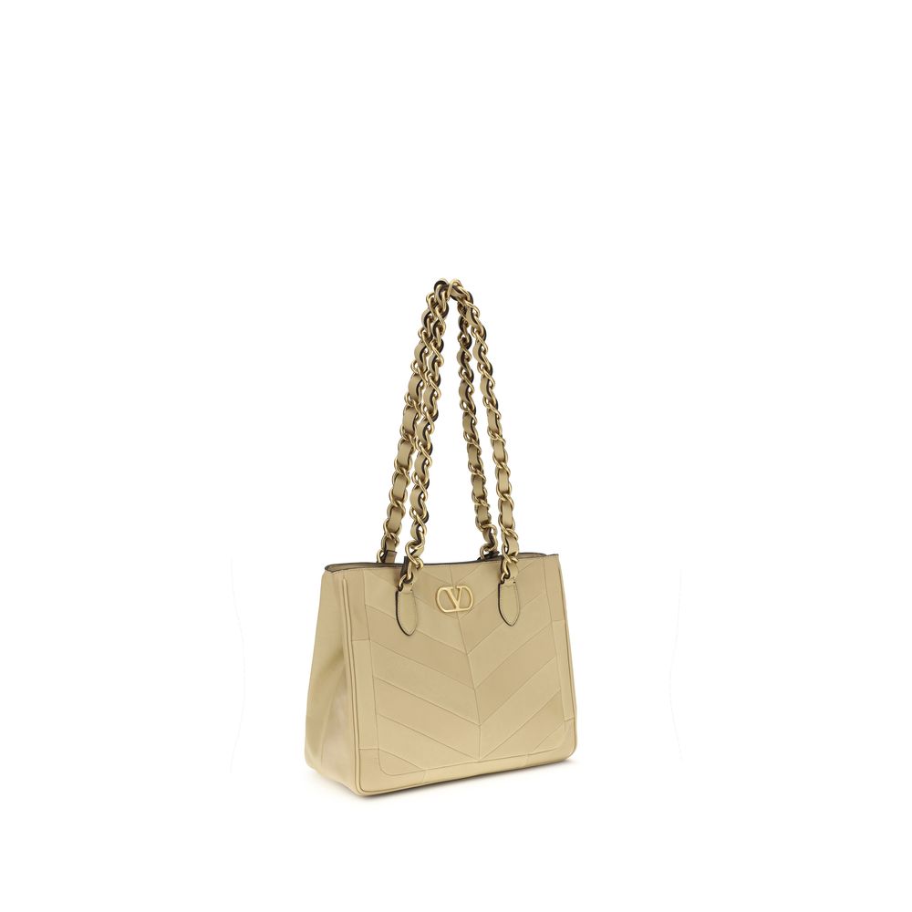 Valentino Garavani Gold Napa Leather / Calf Bos Taurus Shoulder Bag Valentino Garavani Xosier