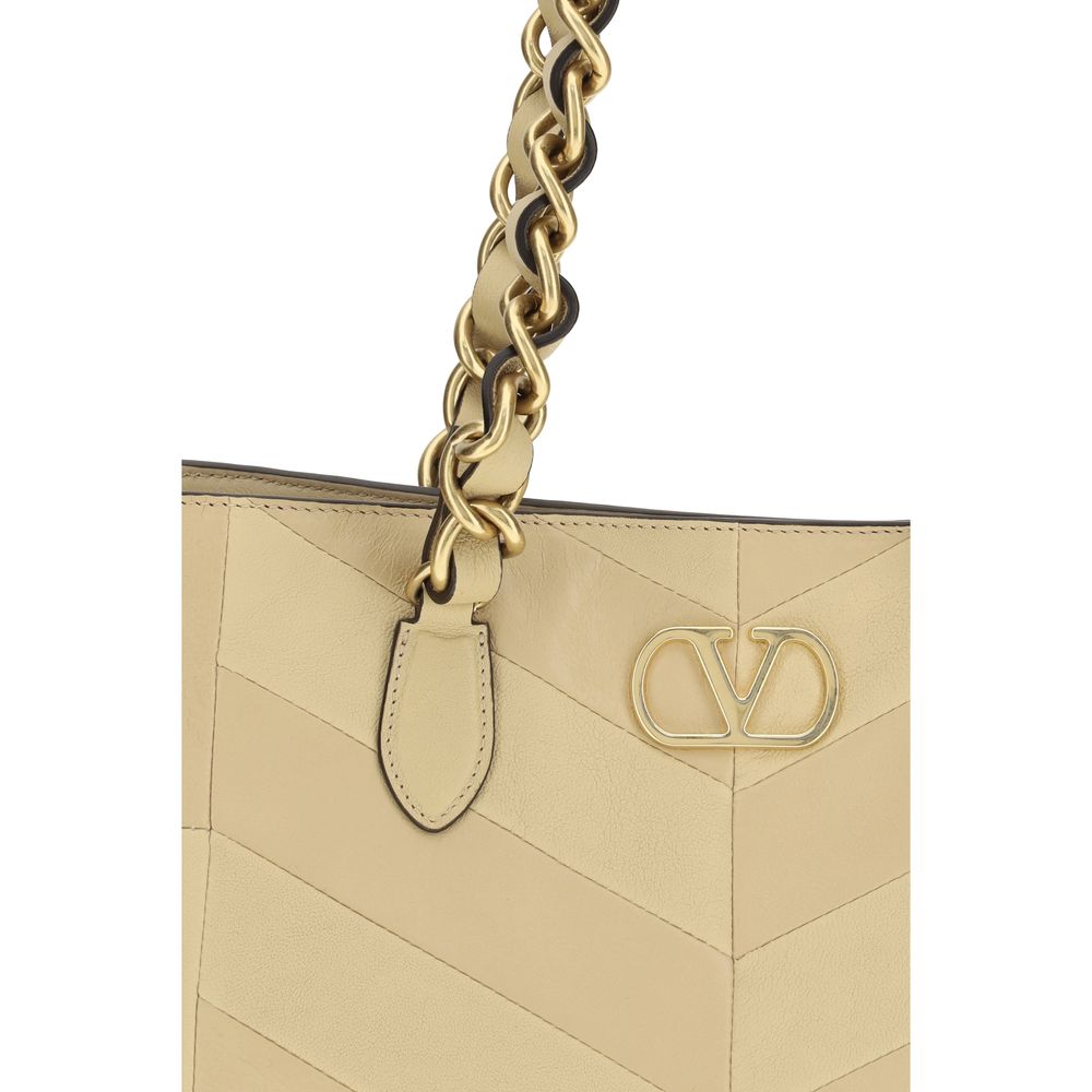 Valentino Garavani Gold Napa Leather / Calf Bos Taurus Shoulder Bag Valentino Garavani Xosier