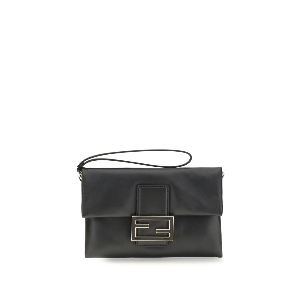Fendi Black Lamb Ovis Aries Aries Clutch Bag Fendi Xosier
