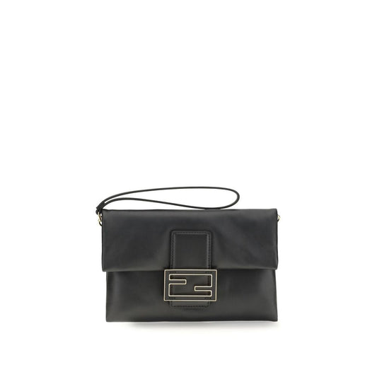 Fendi Black Lamb Ovis Aries Aries Clutch Bag Fendi Xosier