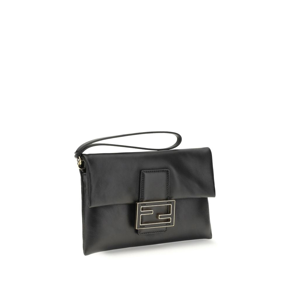 Fendi Black Lamb Ovis Aries Aries Clutch Bag Fendi Xosier