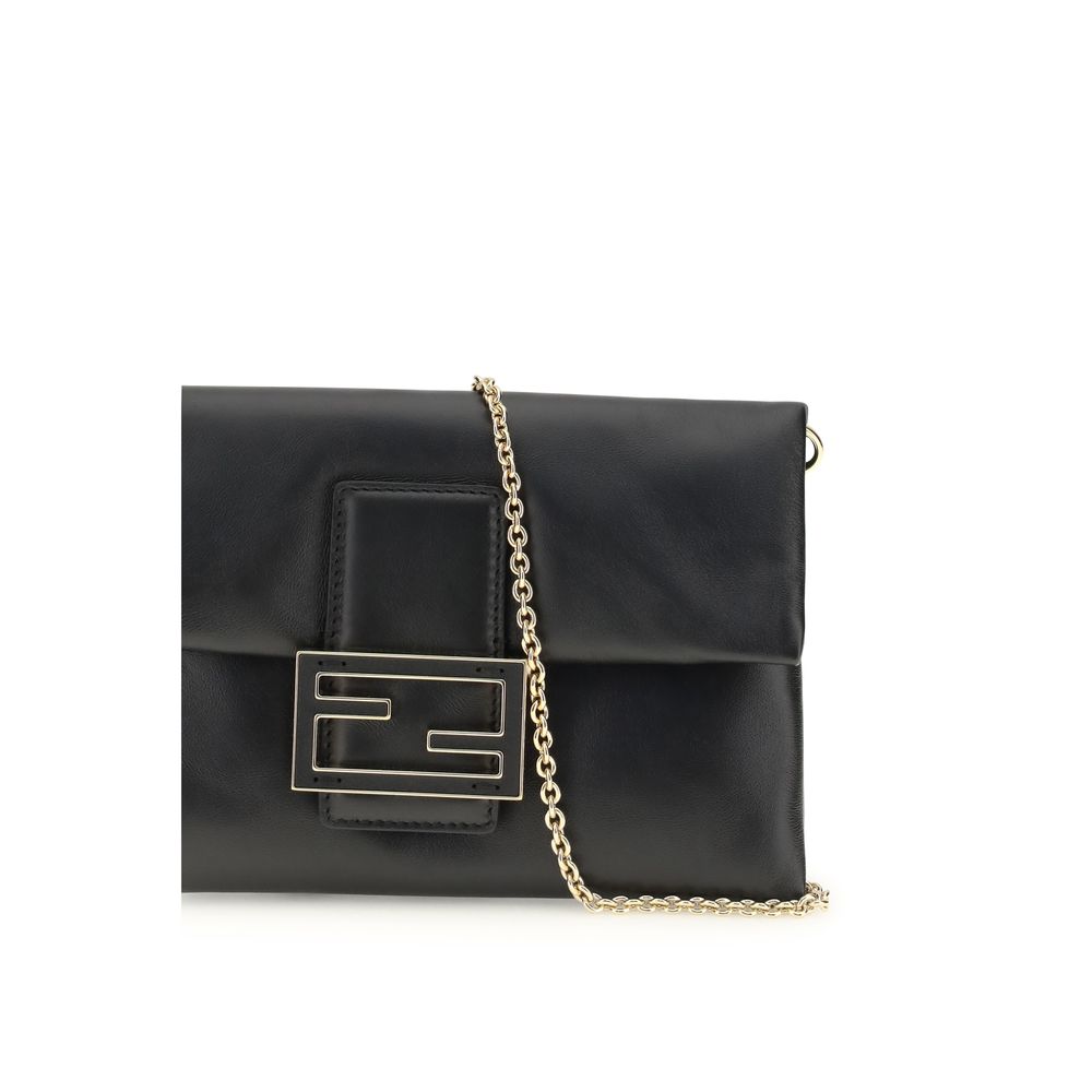 Fendi Black Lamb Ovis Aries Aries Clutch Bag Fendi Xosier