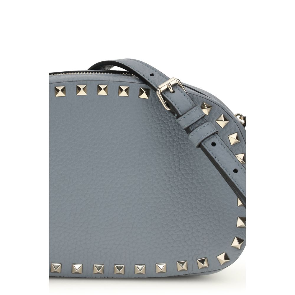 Valentino Garavani Blue Calf Leather Bos Taurus Shoulder Bag Valentino Garavani Xosier