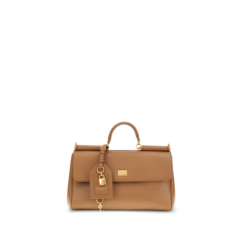 Dolce & Gabbana Beige Calf Leather Bos Taurus Shoulder Bag Dolce & Gabbana Xosier