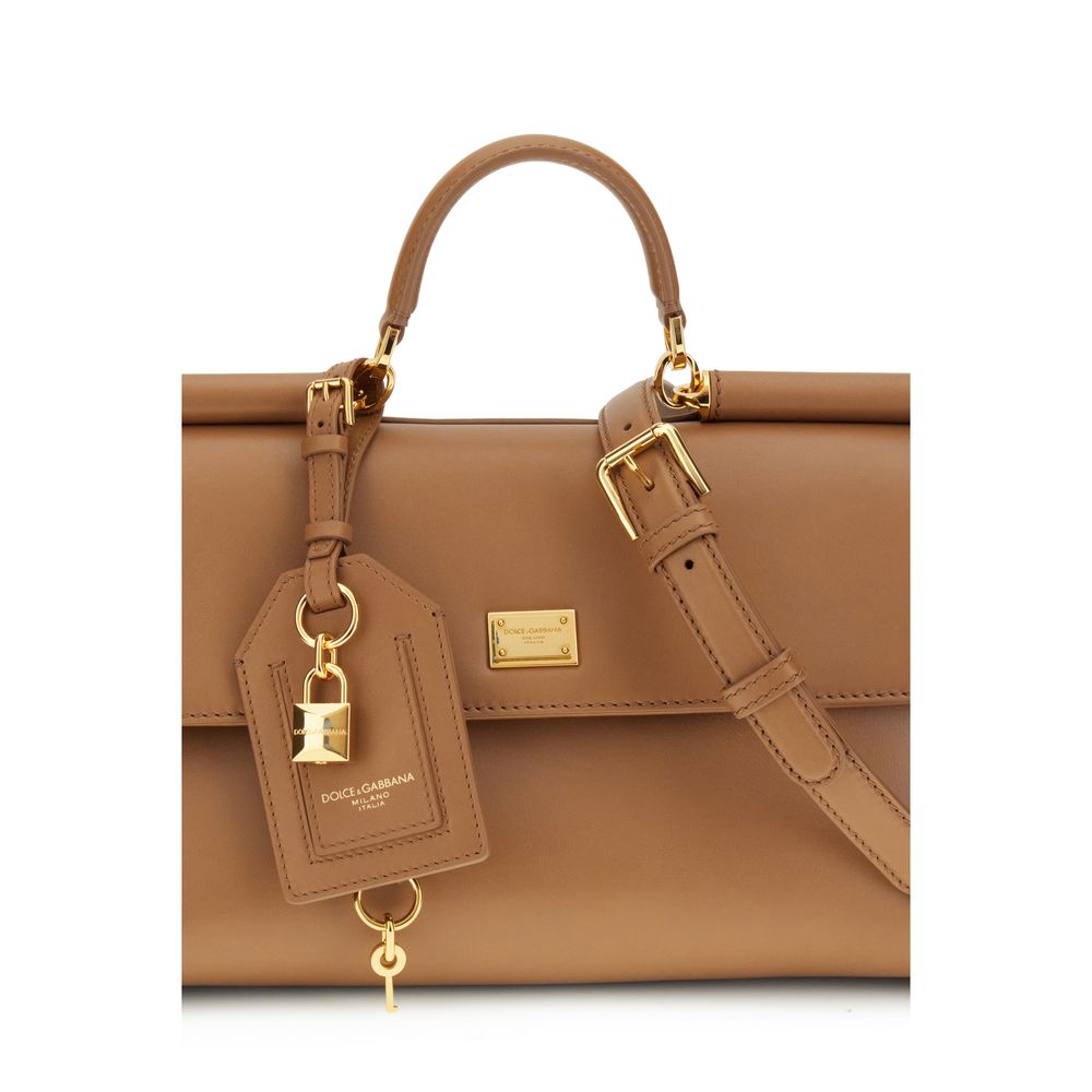 Dolce & Gabbana Beige Calf Leather Bos Taurus Shoulder Bag Dolce & Gabbana Xosier