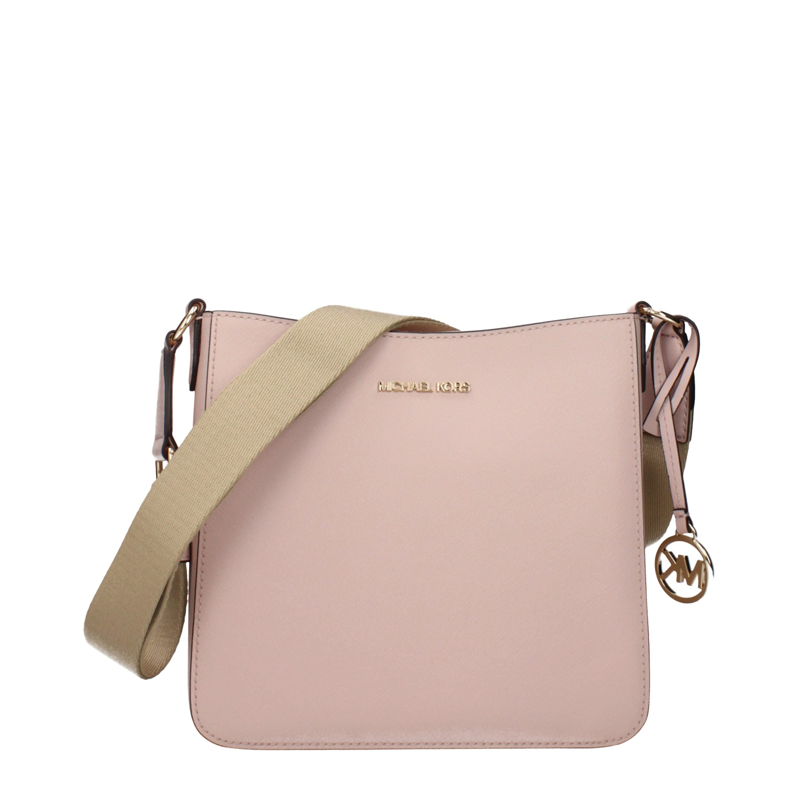 Michael Kors Rosafarbene Schultertasche aus Leder