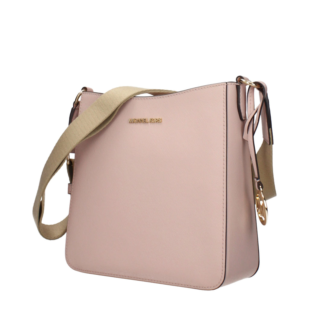 Michael Kors Rosafarbene Schultertasche aus Leder