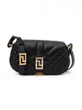 Versace Black Leather Quilted Shoulder Strap Bag Versace Xosier