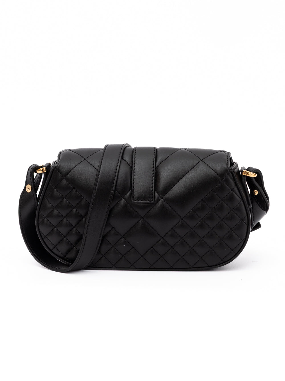 Versace Black Leather Quilted Shoulder Strap Bag Versace Xosier