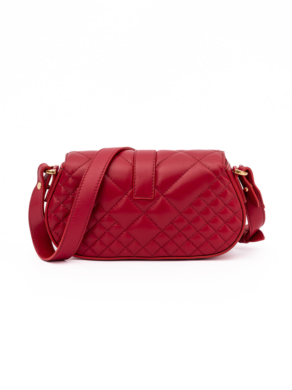 Versace Red Leather Quilted Shoulder Strap Bag Versace Xosier