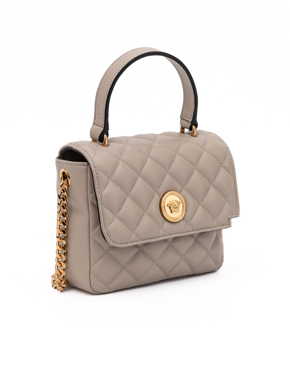 Versace Taupe Quilted Leather Handbag Versace Xosier