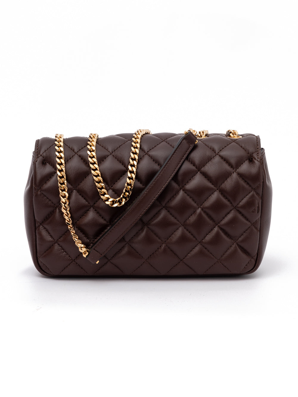 Versace Brown Quilted Leather Shoulder Strap Bag Versace Xosier