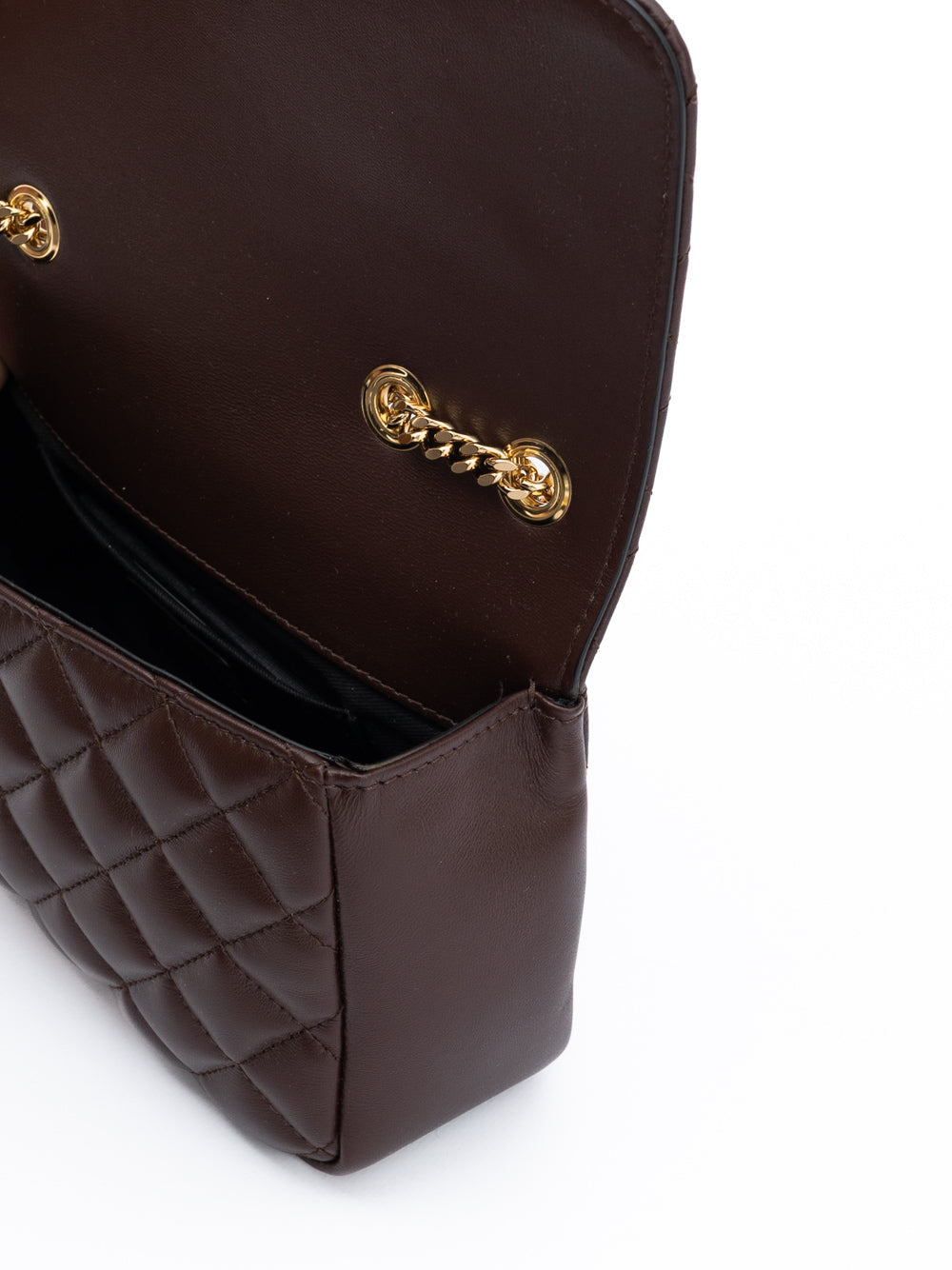 Versace Brown Quilted Leather Shoulder Strap Bag Versace Xosier