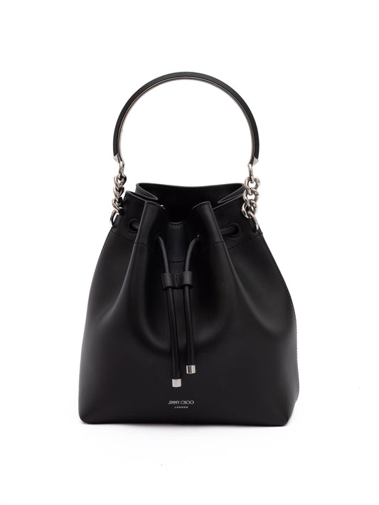 Black Bon Bon Leather Bucket