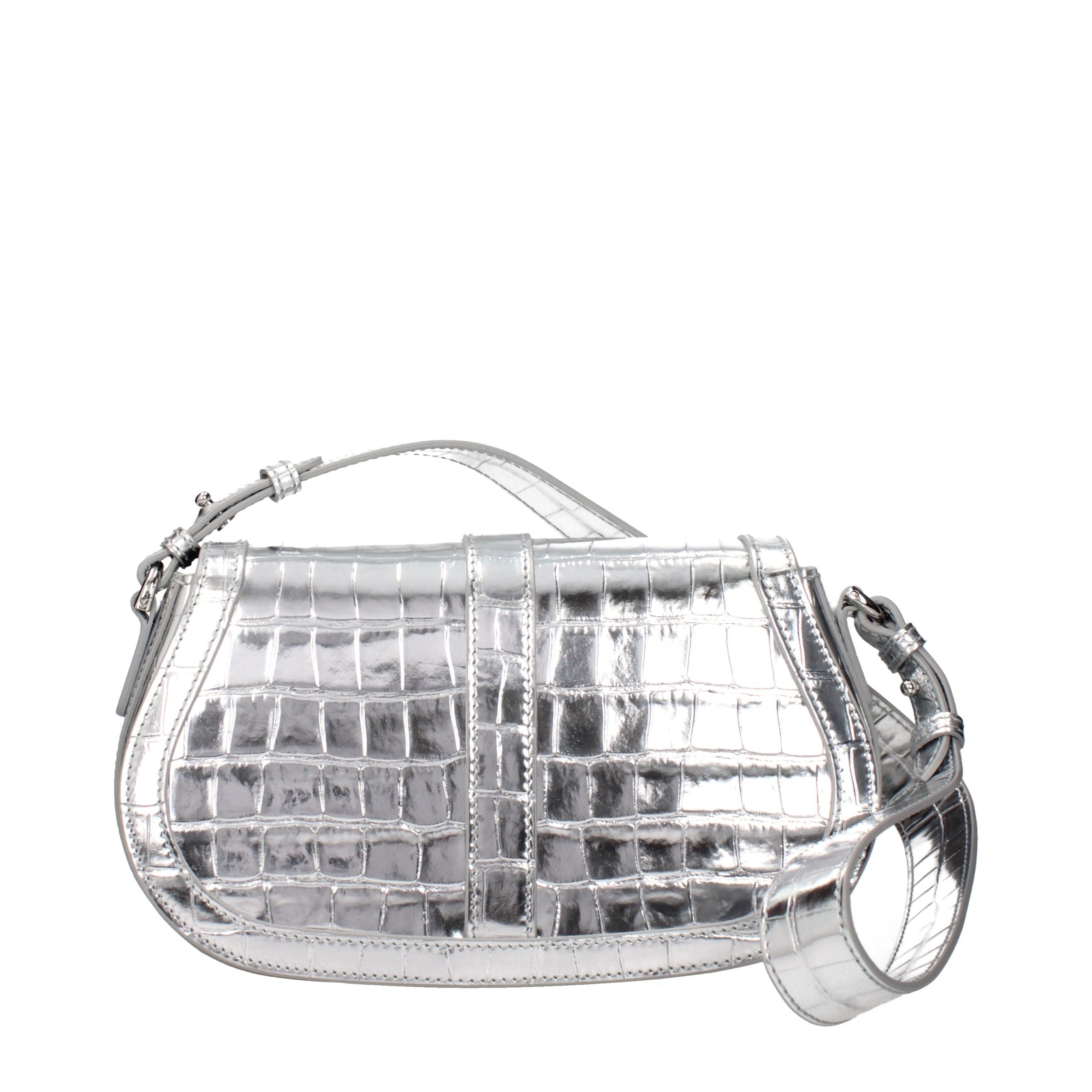 Versace Gray Leather Shoulder Bag Versace Xosier