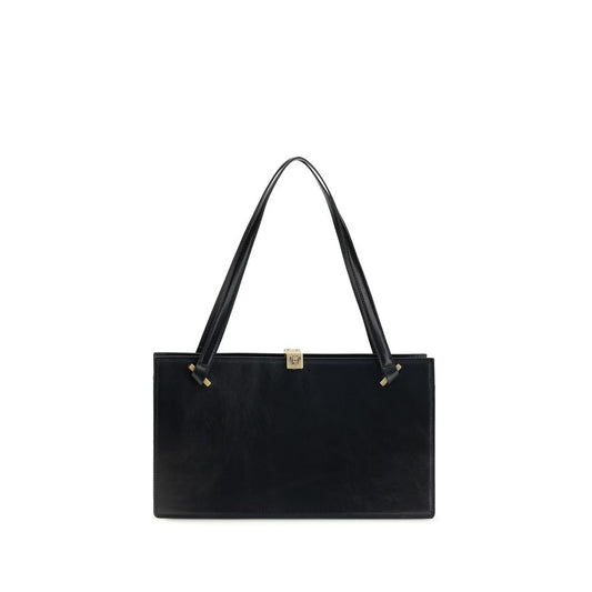 Versace Black Calf Leather Bos Taurus Shoulder Bag Versace Xosier