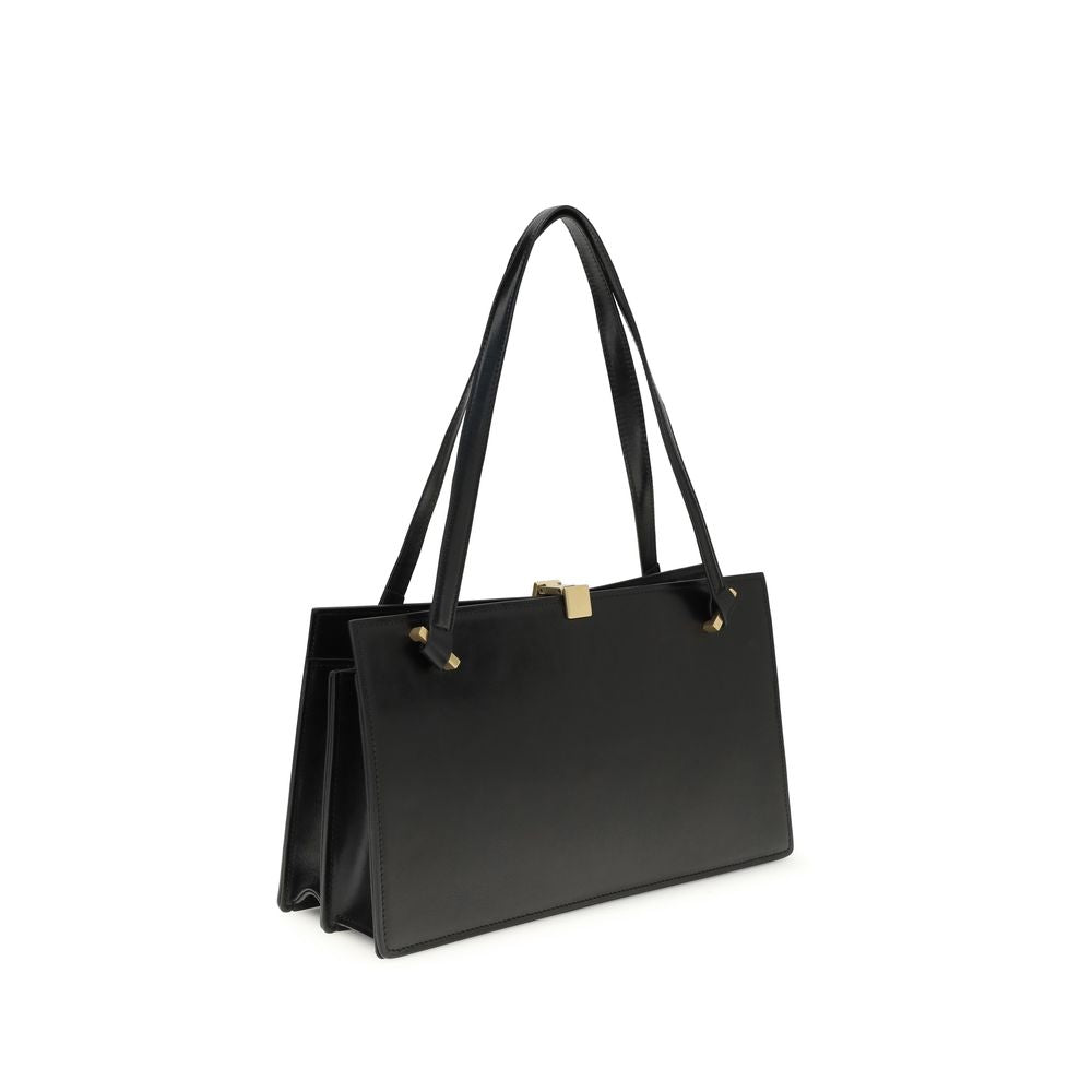 Versace Black Calf Leather Bos Taurus Shoulder Bag Versace Xosier
